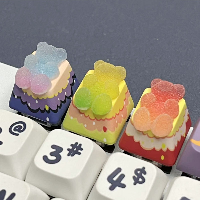 Gaming Accessories Aesthetic - Bären-Tastenkappen mit Hintergrundbeleuchtung, Cherry MX Cross