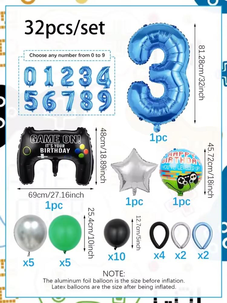 32-teiliges Spielthemen-Geburt – Gaming Accessories For Room Bewertung und Preis